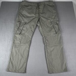 Smoke & Ash Cargo Pants Mens 4XL Silk Elastic Waist Pockets 30.5 Inseam‎